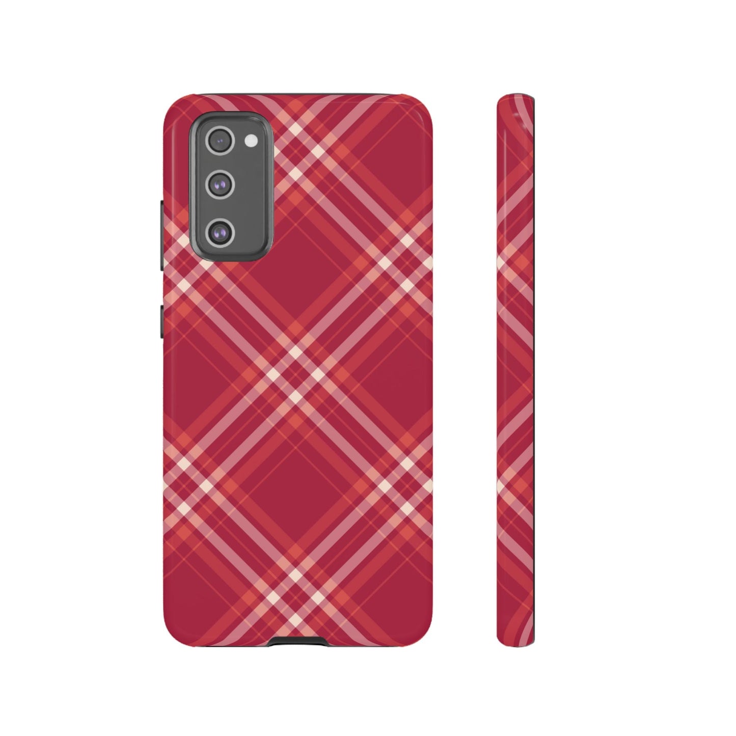 Crimson Crosshatch Samsung Galaxy Case - BOGO Cases