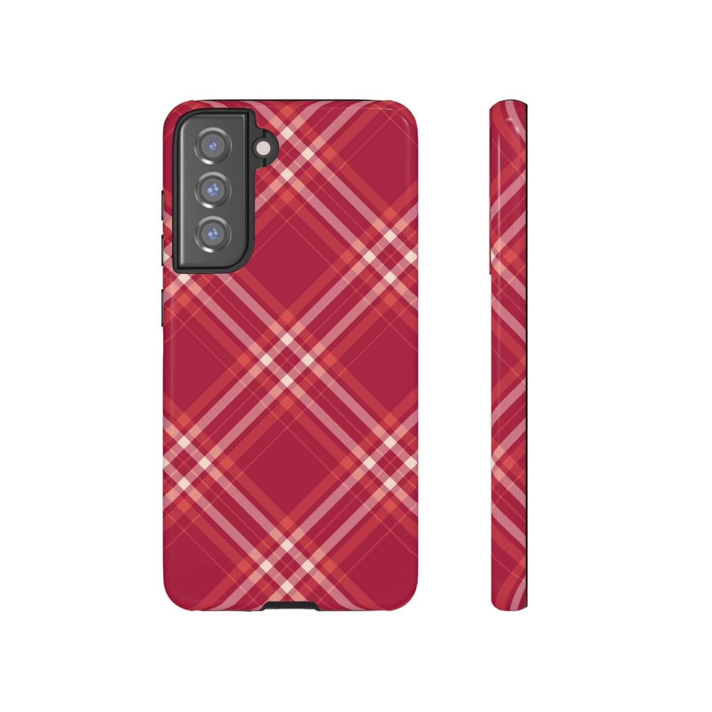 Crimson Crosshatch Samsung Galaxy Case - BOGO Cases