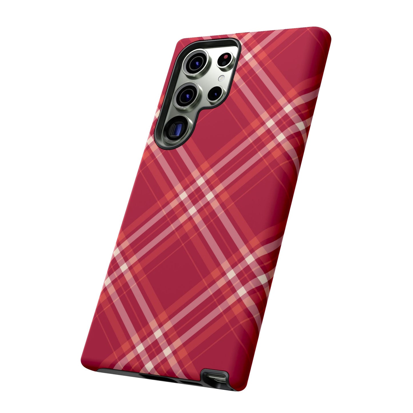 Crimson Crosshatch Samsung Galaxy Case - BOGO Cases