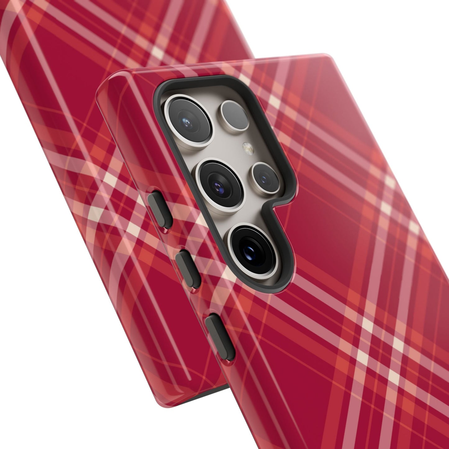 Crimson Crosshatch Samsung Galaxy Case - BOGO Cases
