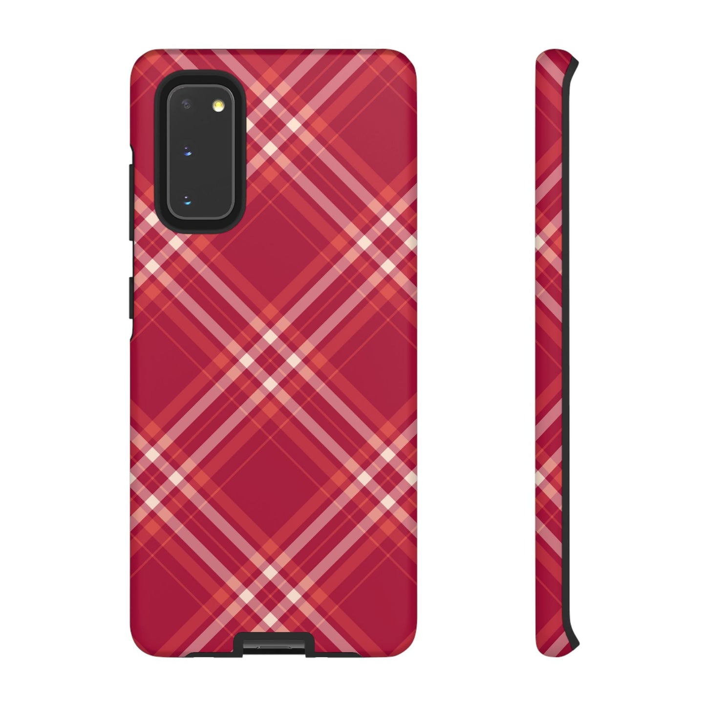 Crimson Crosshatch Samsung Galaxy Case - BOGO Cases