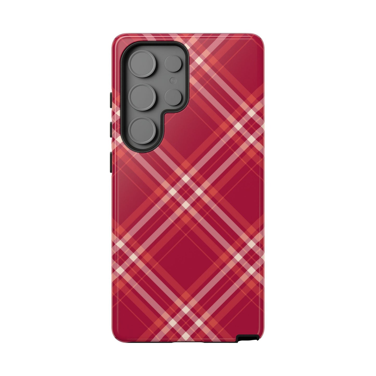 Crimson Crosshatch Samsung Galaxy Case - BOGO Cases