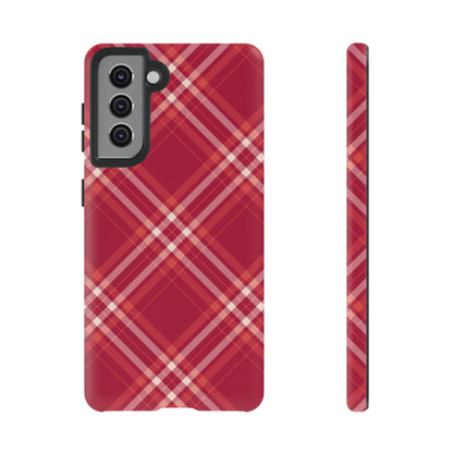 Crimson Crosshatch Samsung Galaxy Case - BOGO Cases