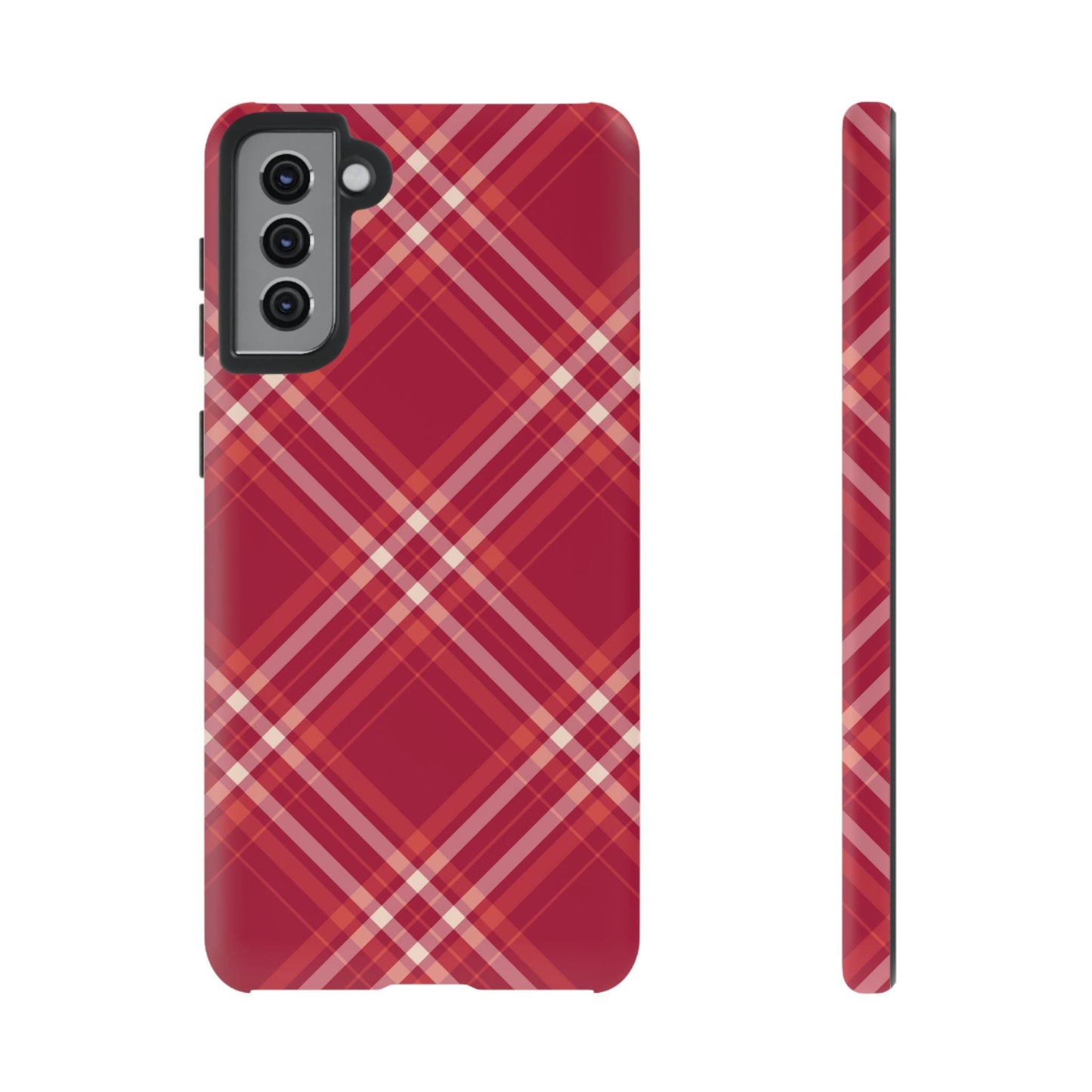 Crimson Crosshatch Samsung Galaxy Case - BOGO Cases