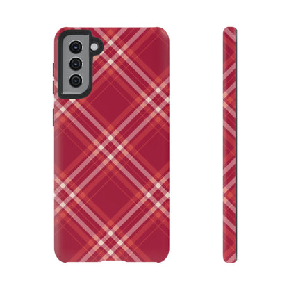 Crimson Crosshatch Samsung Galaxy Case - BOGO Cases