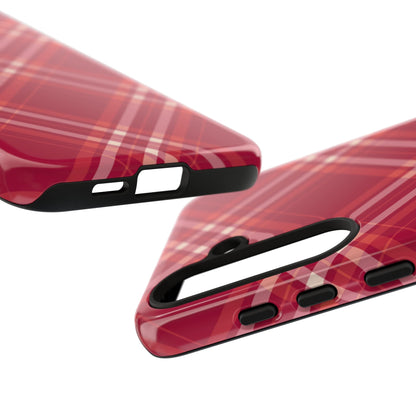 Crimson Crosshatch Samsung Galaxy Case - BOGO Cases