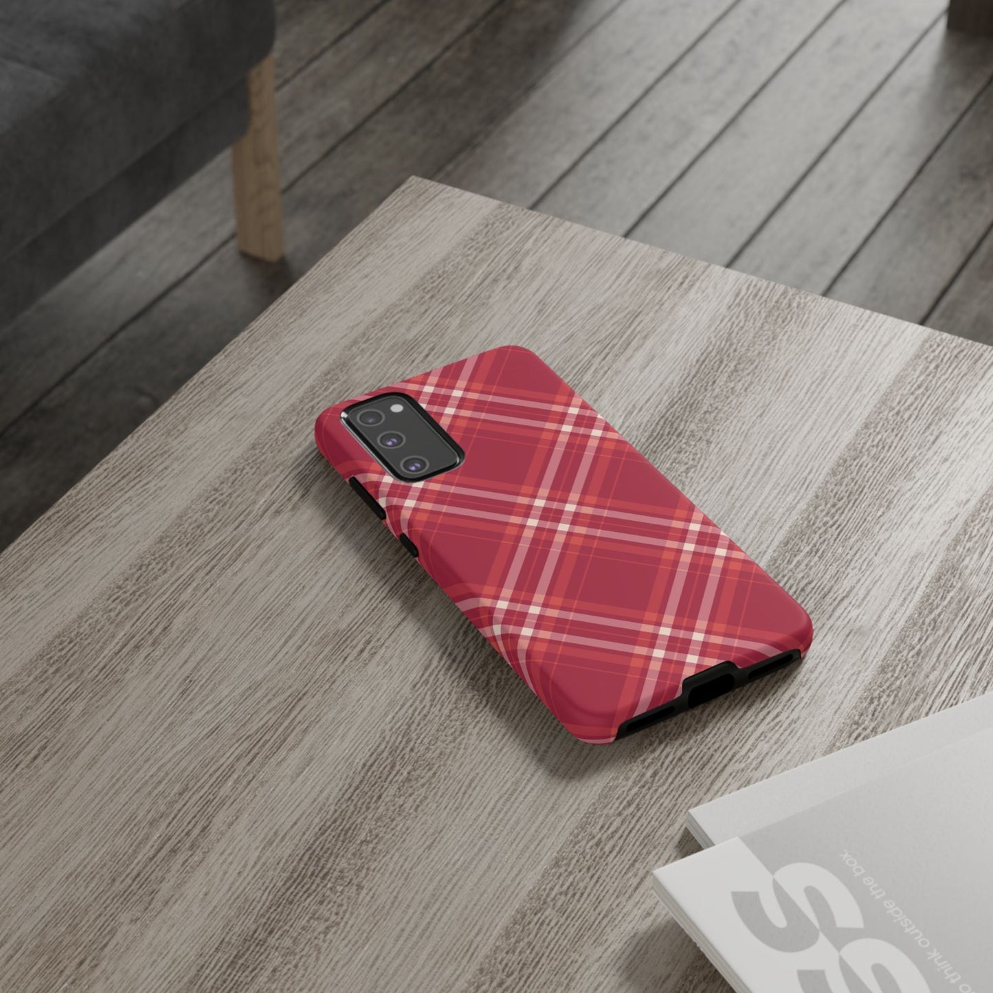 Crimson Crosshatch Samsung Galaxy Case - BOGO Cases