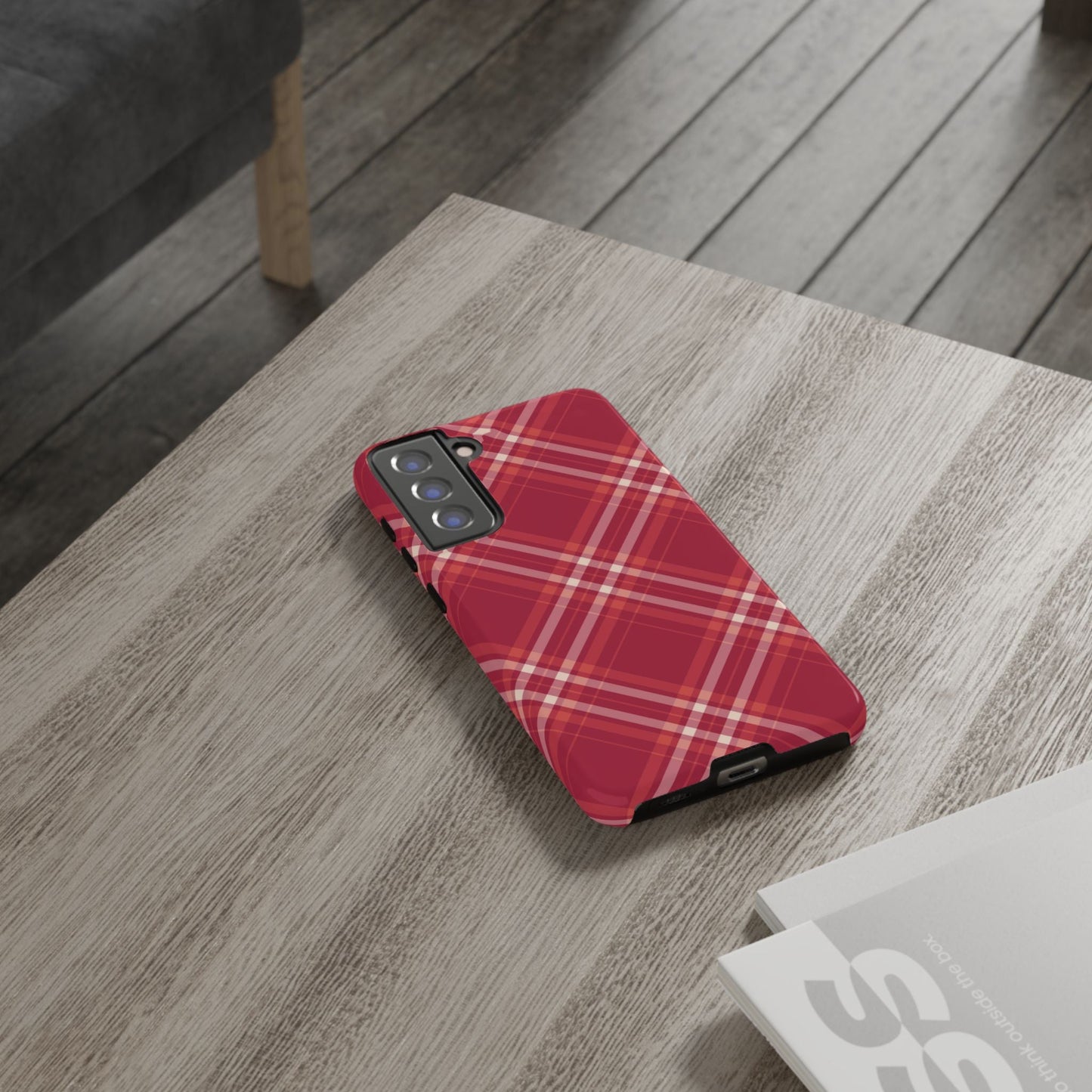 Crimson Crosshatch Samsung Galaxy Case - BOGO Cases