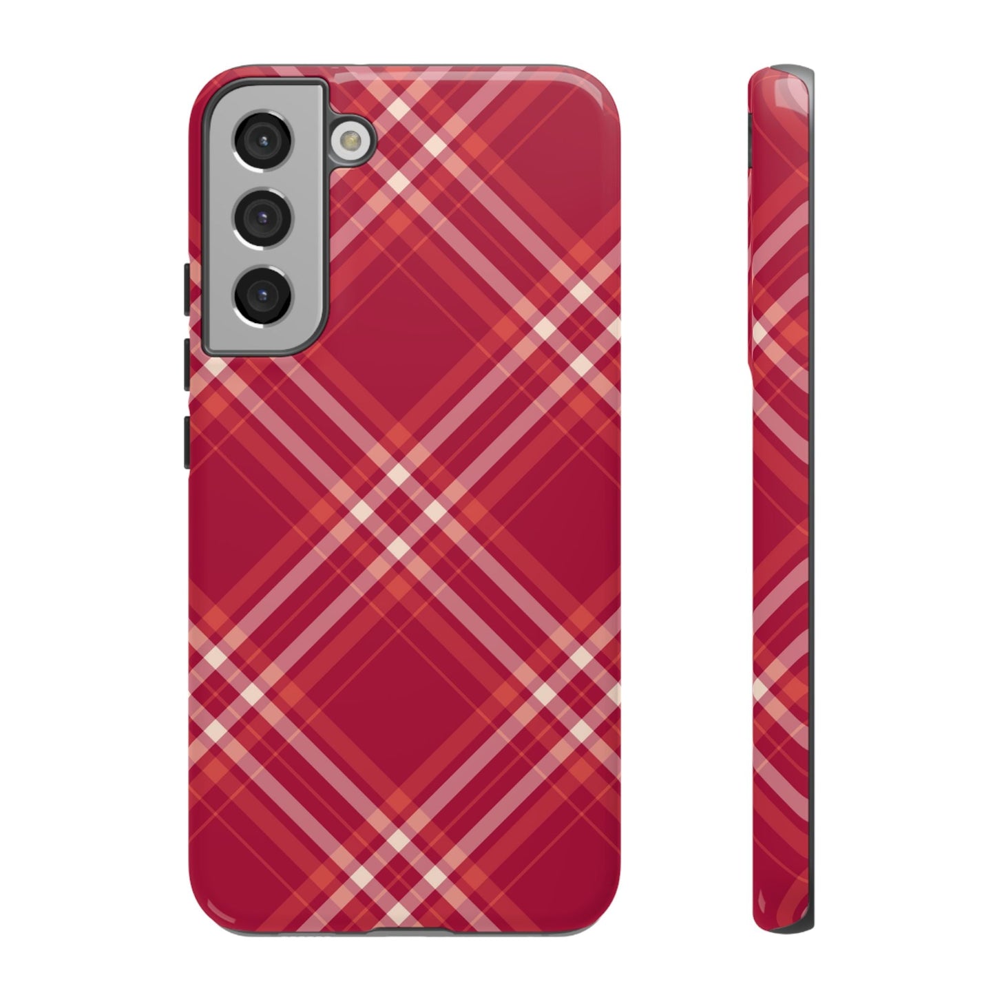 Crimson Crosshatch Samsung Galaxy Case - BOGO Cases