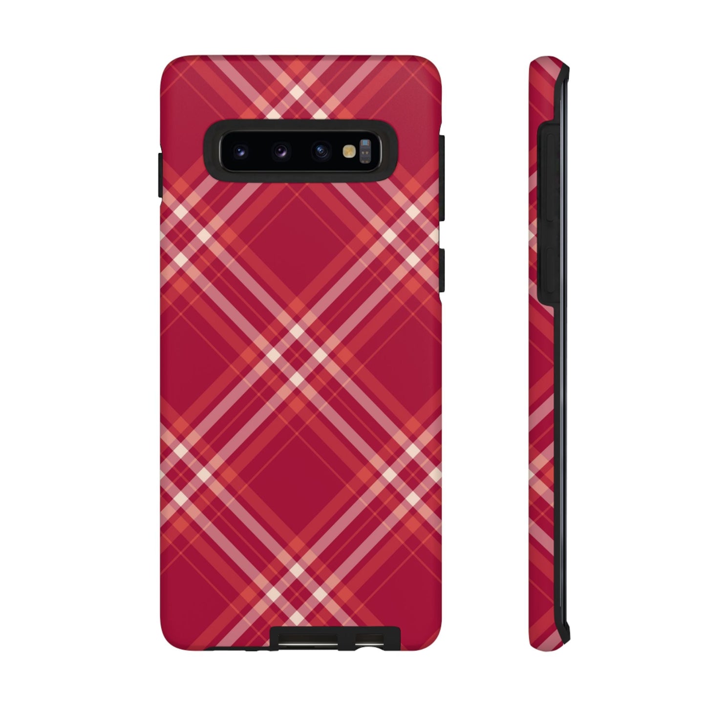 Crimson Crosshatch Samsung Galaxy Case - BOGO Cases