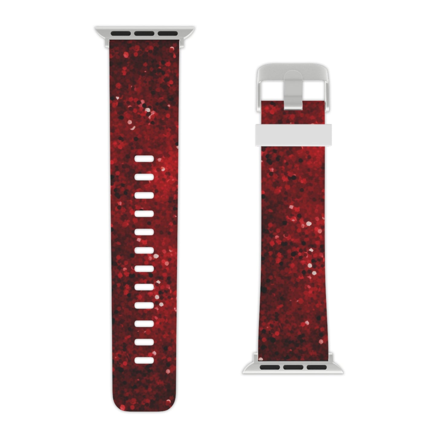 Crimson Glow Glitter Apple Watch Band - BOGO Cases