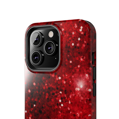 Crimson Glow Glitter - iPhone Series Case - BOGO Cases