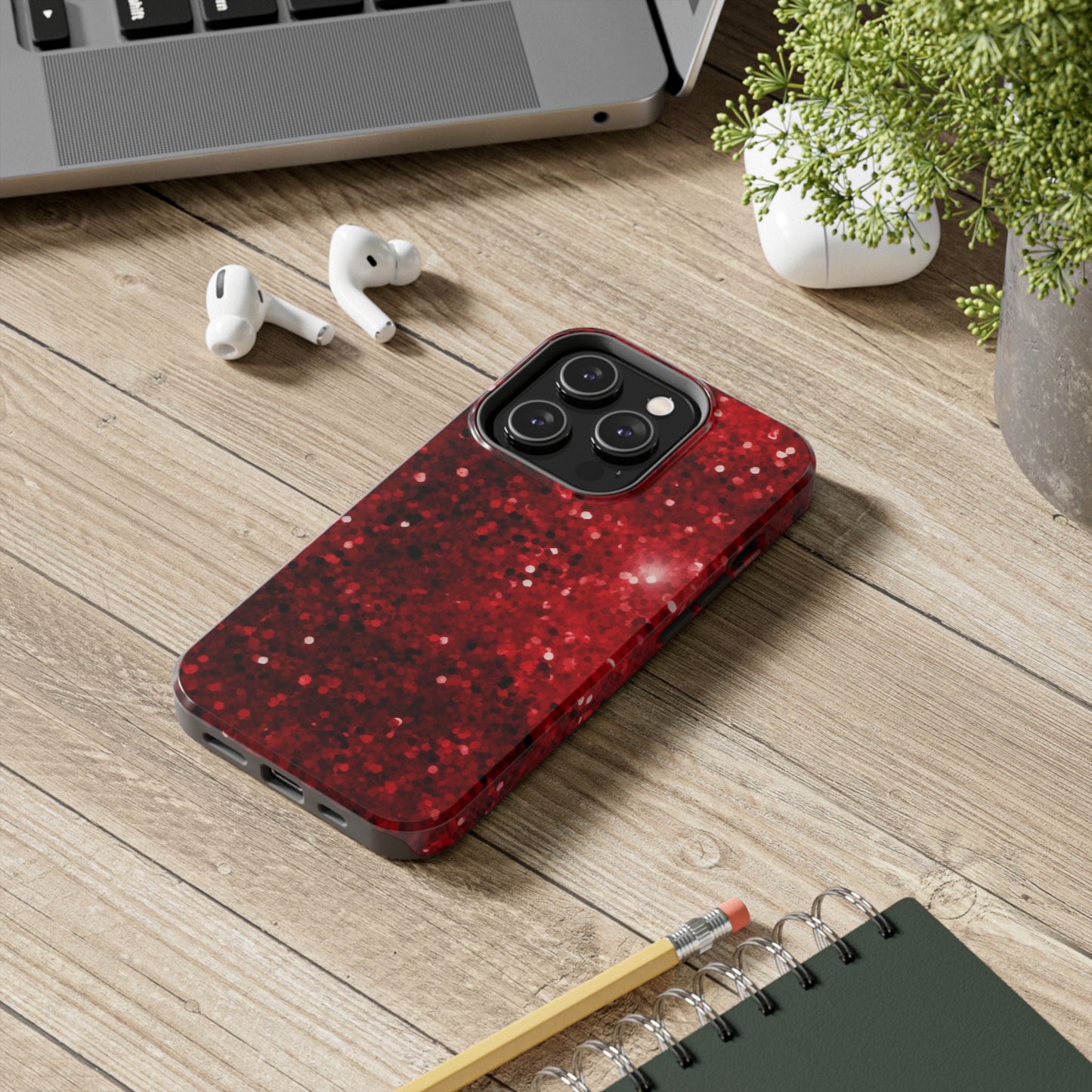 Crimson Glow Glitter - iPhone Series Case - BOGO Cases