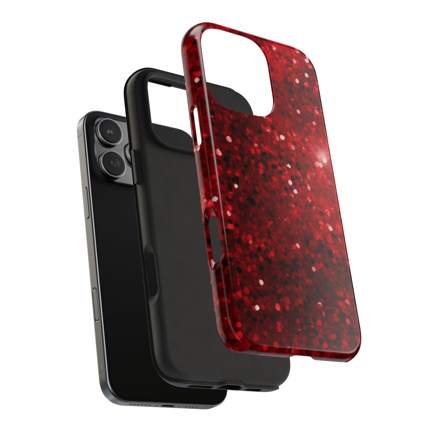 Crimson Glow Glitter - iPhone Series Case - BOGO Cases