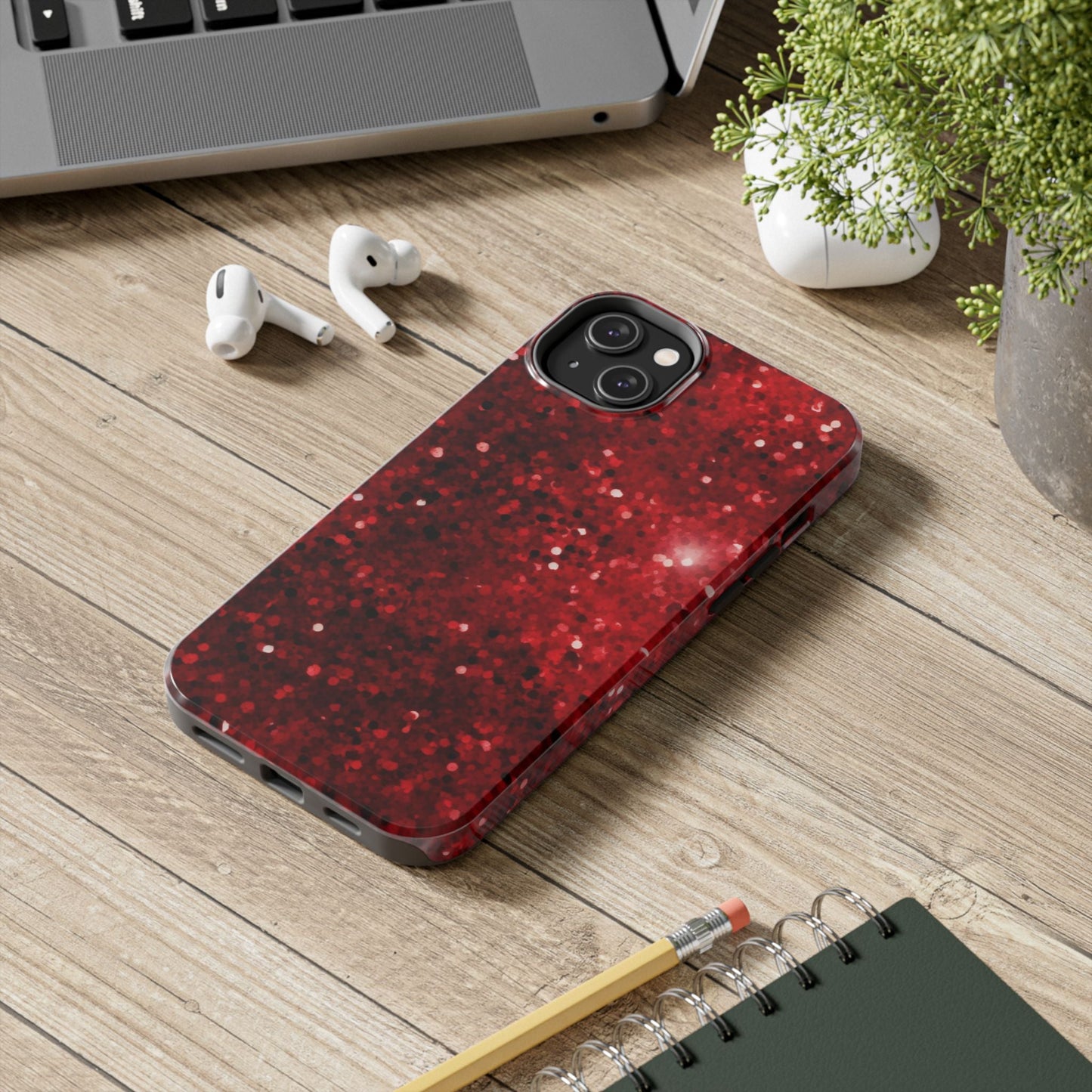 Crimson Glow Glitter - iPhone Series Case - BOGO Cases