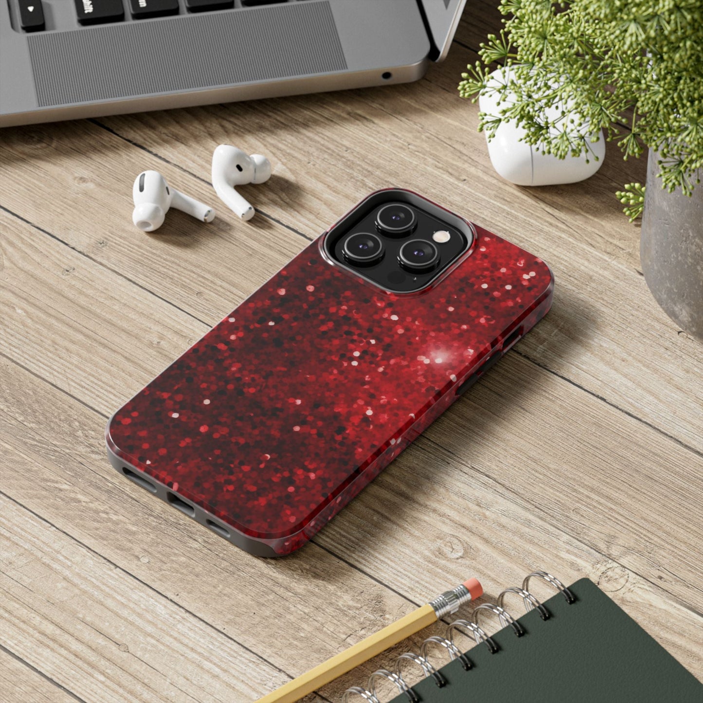 Crimson Glow Glitter - iPhone Series Case - BOGO Cases