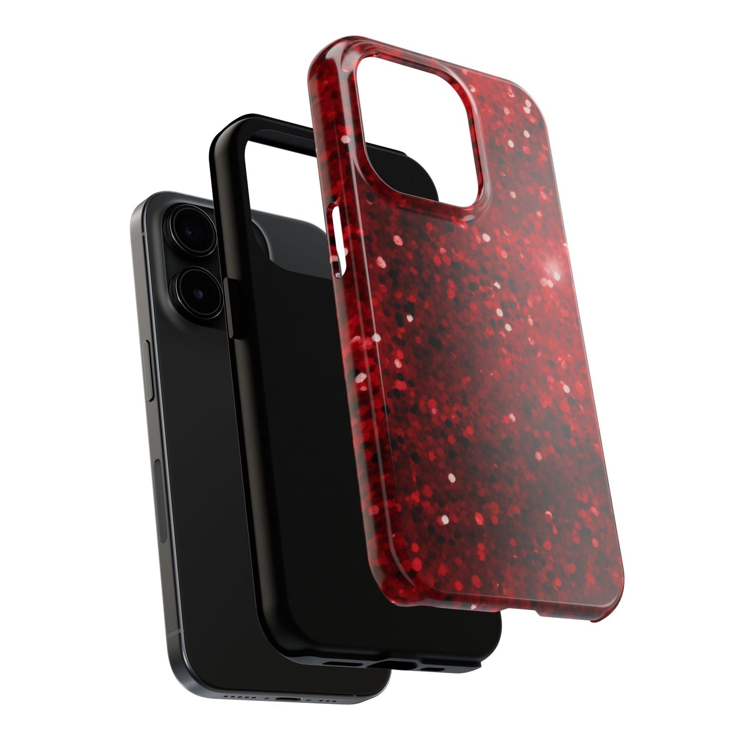 Crimson Glow Glitter - iPhone Series Case - BOGO Cases
