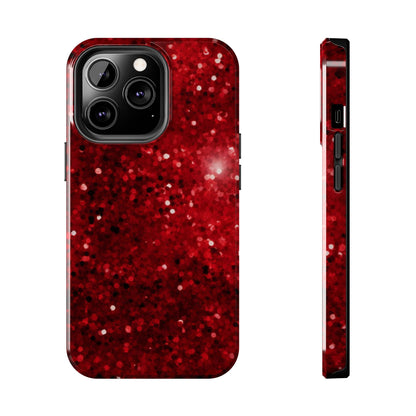 Crimson Glow Glitter - iPhone Series Case - BOGO Cases