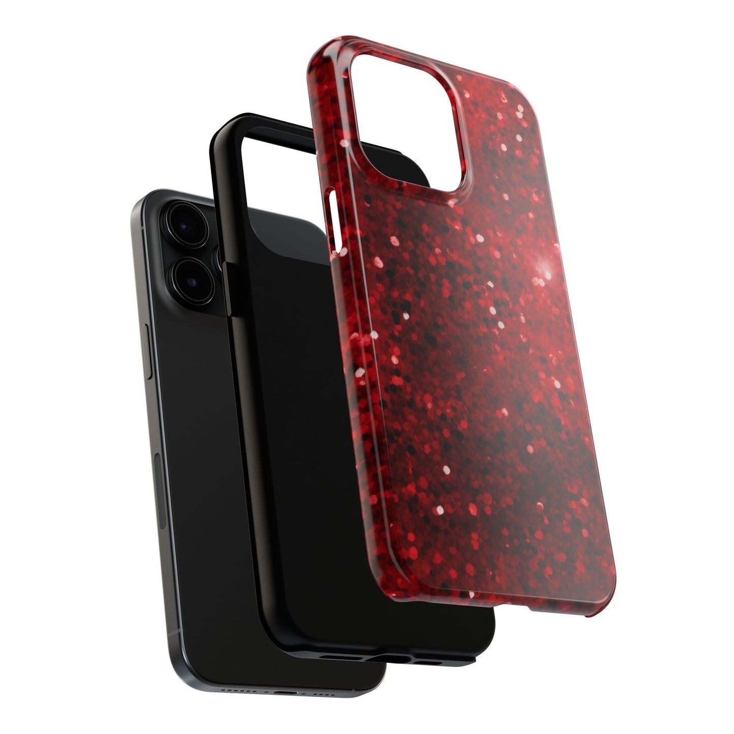 Crimson Glow Glitter - iPhone Series Case - BOGO Cases