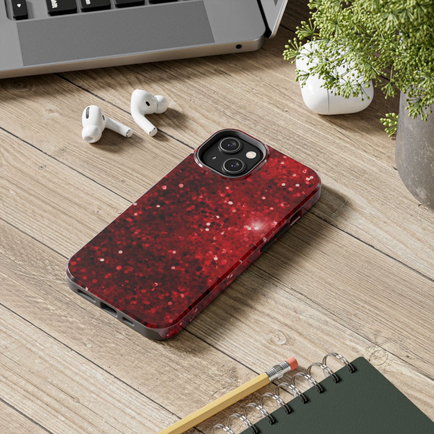 Crimson Glow Glitter - iPhone Series Case - BOGO Cases