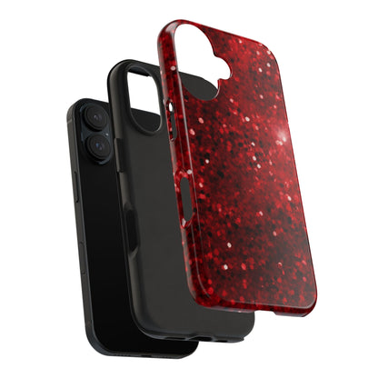Crimson Glow Glitter - iPhone Series Case - BOGO Cases