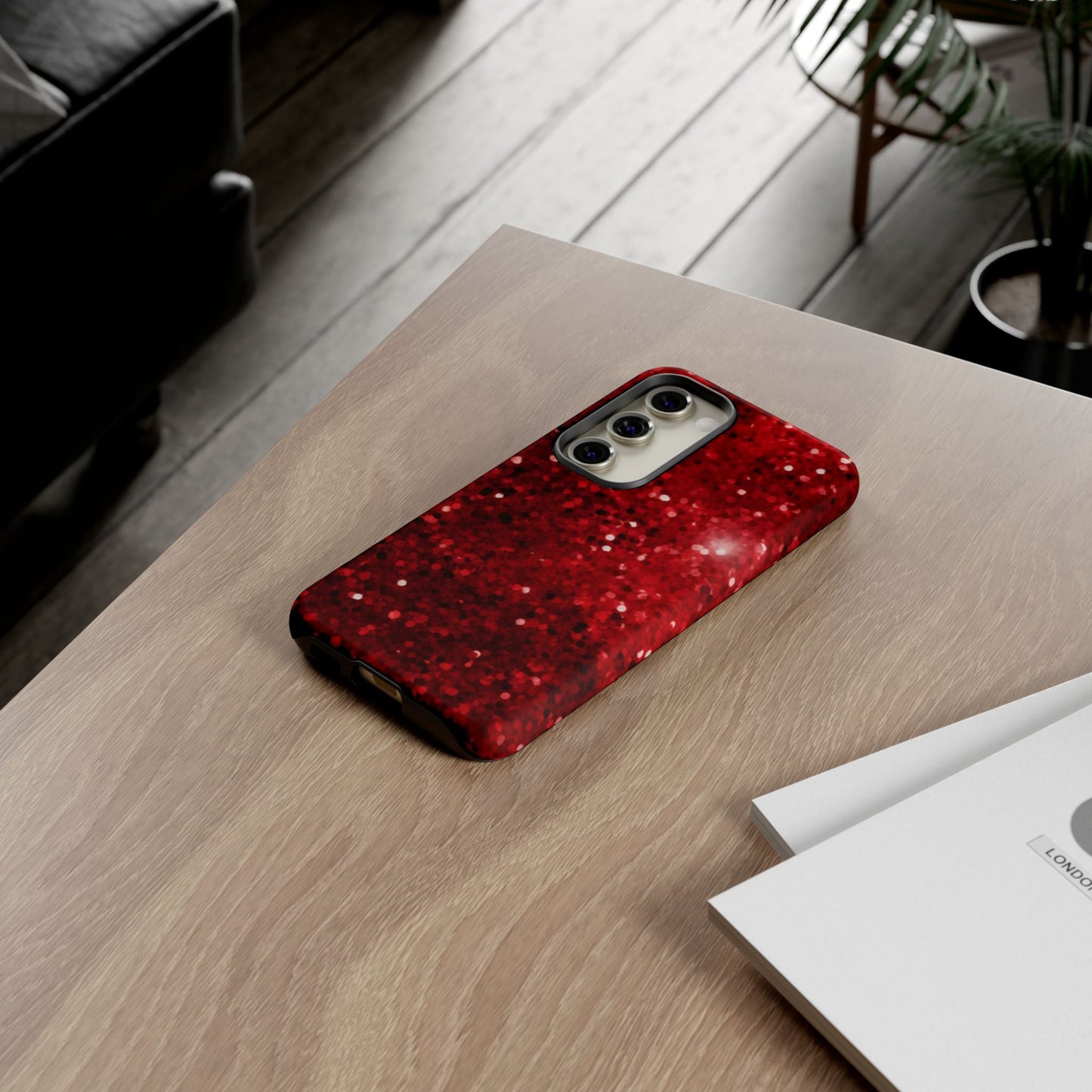 Crimson Glow Glitter - Samsung Galaxy Case - BOGO Cases
