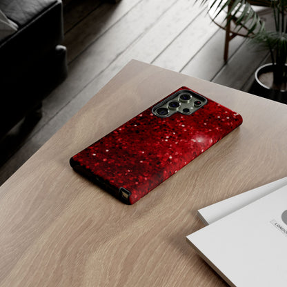 Crimson Glow Glitter - Samsung Galaxy Case - BOGO Cases