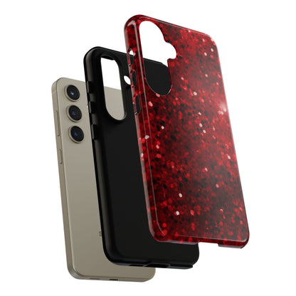 Crimson Glow Glitter - Samsung Galaxy Case - BOGO Cases