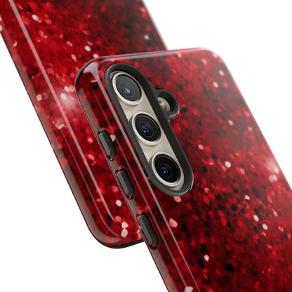 Crimson Glow Glitter - Samsung Galaxy Case - BOGO Cases