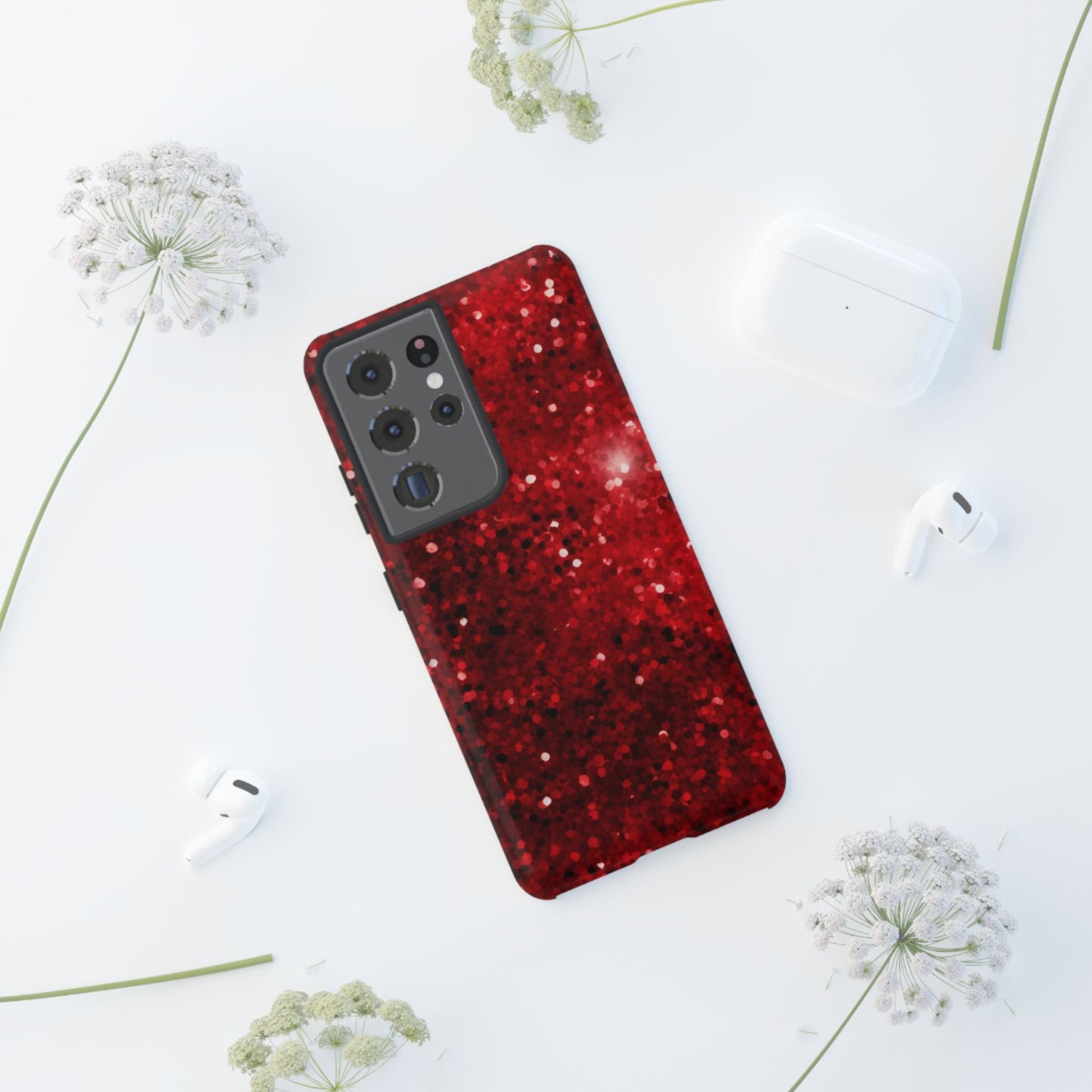 Crimson Glow Glitter - Samsung Galaxy Case - BOGO Cases