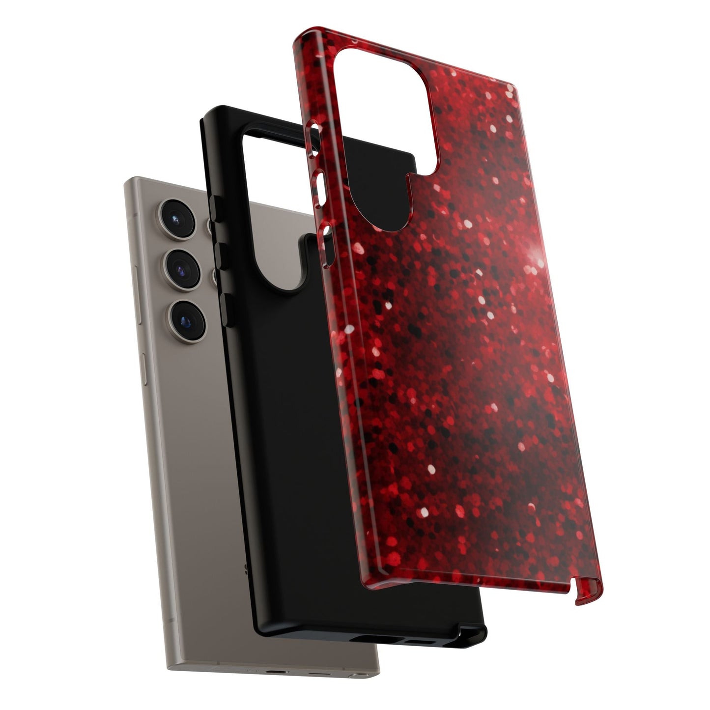 Crimson Glow Glitter - Samsung Galaxy Case - BOGO Cases