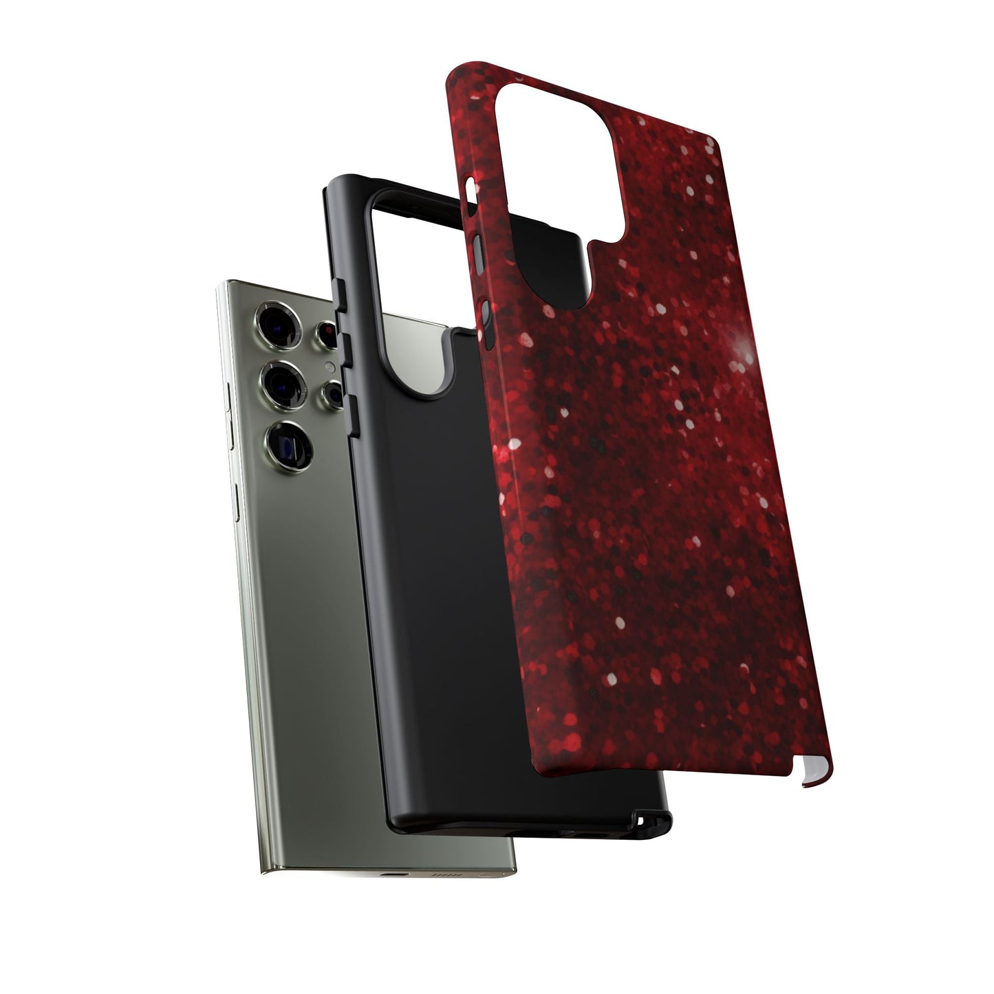 Crimson Glow Glitter - Samsung Galaxy Case - BOGO Cases