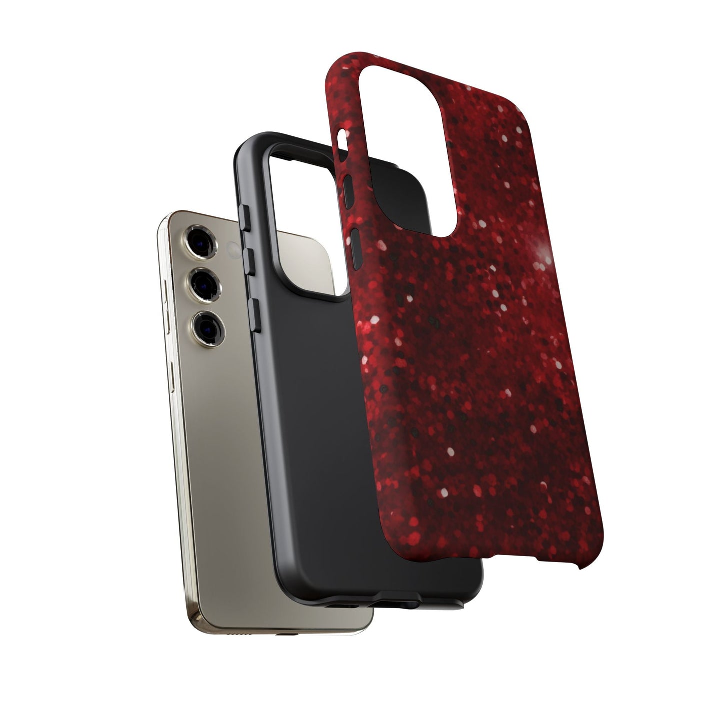 Crimson Glow Glitter - Samsung Galaxy Case - BOGO Cases