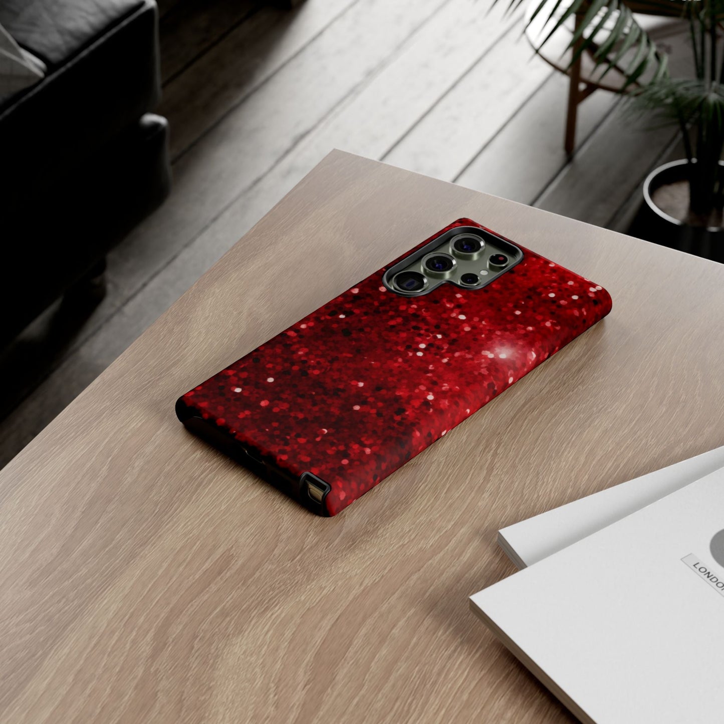 Crimson Glow Glitter - Samsung Galaxy Case - BOGO Cases