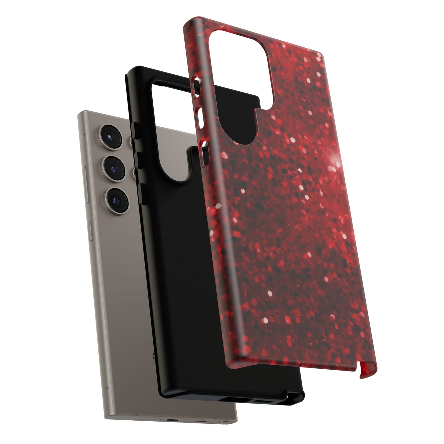 Crimson Glow Glitter - Samsung Galaxy Case - BOGO Cases