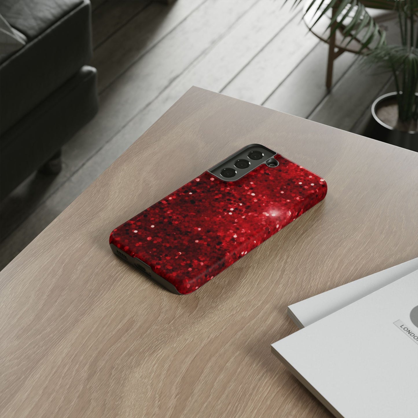 Crimson Glow Glitter - Samsung Galaxy Case - BOGO Cases