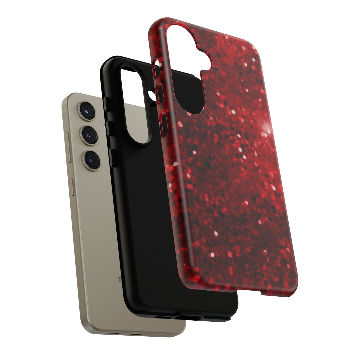 Crimson Glow Glitter - Samsung Galaxy Case - BOGO Cases