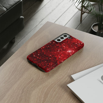 Crimson Glow Glitter - Samsung Galaxy Case - BOGO Cases