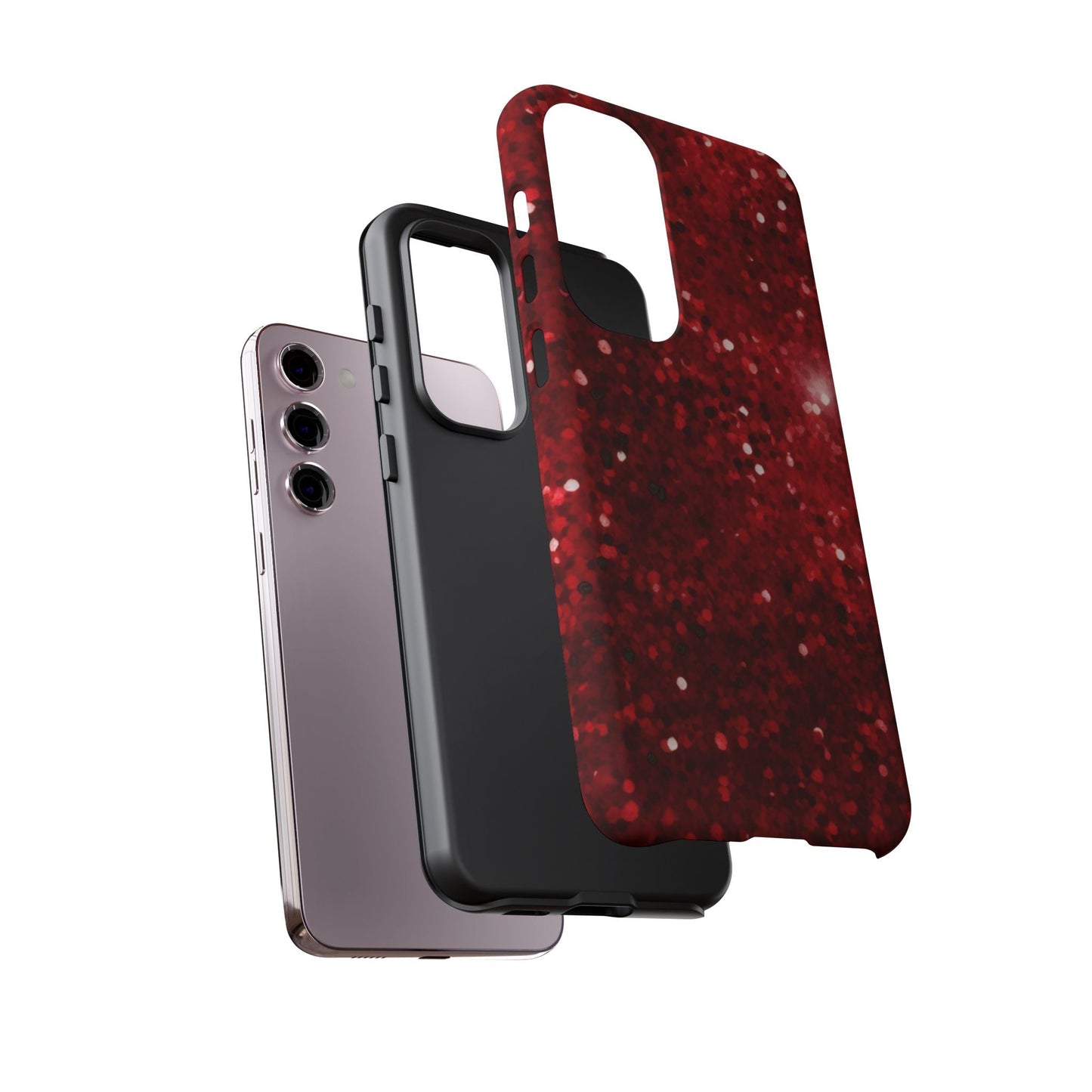 Crimson Glow Glitter - Samsung Galaxy Case - BOGO Cases