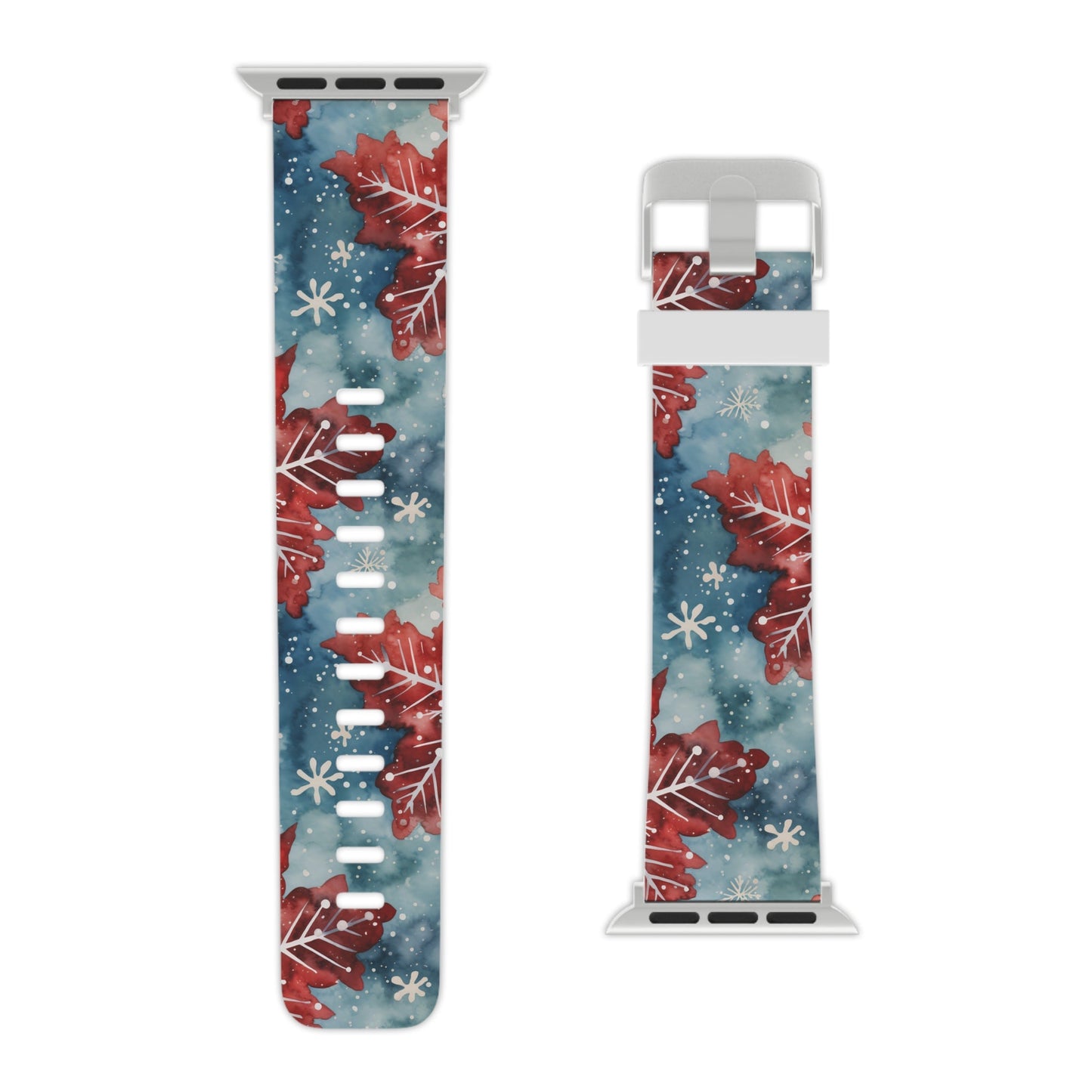Crimson Snowflake Charm Apple Watch Band - BOGO Cases