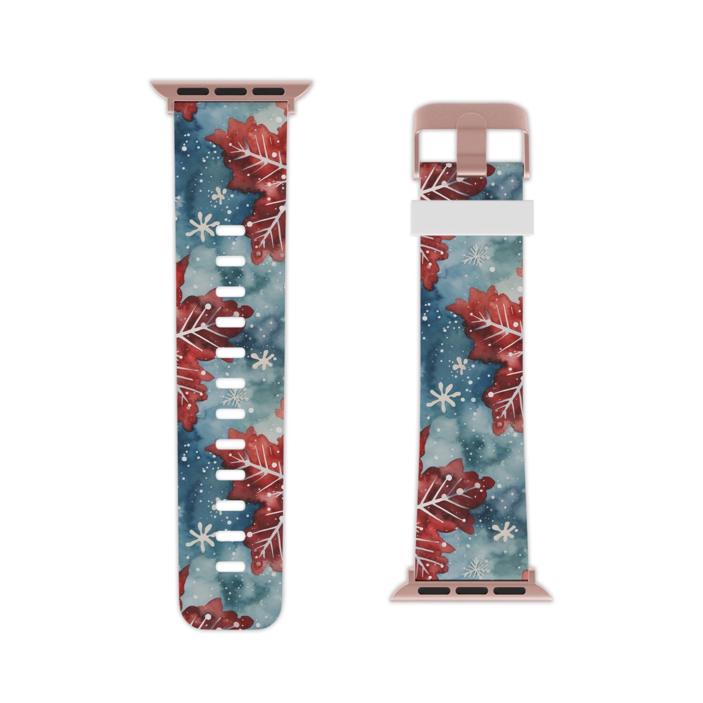 Crimson Snowflake Charm Apple Watch Band - BOGO Cases