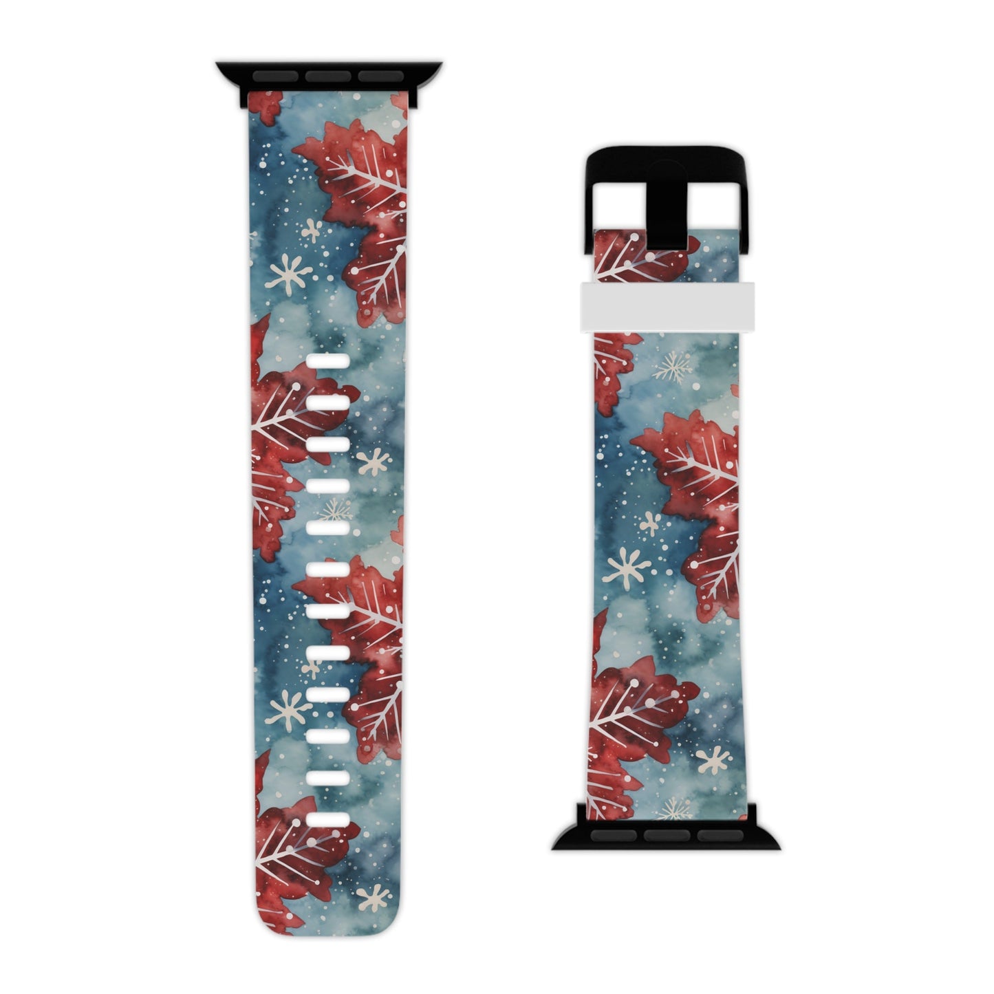 Crimson Snowflake Charm Apple Watch Band - BOGO Cases