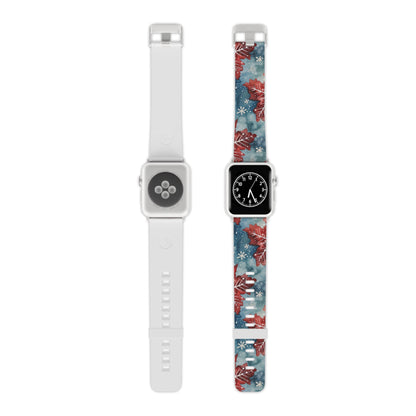 Crimson Snowflake Charm Apple Watch Band - BOGO Cases