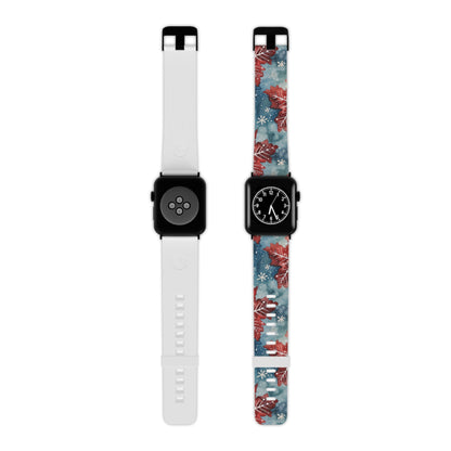 Crimson Snowflake Charm Apple Watch Band - BOGO Cases