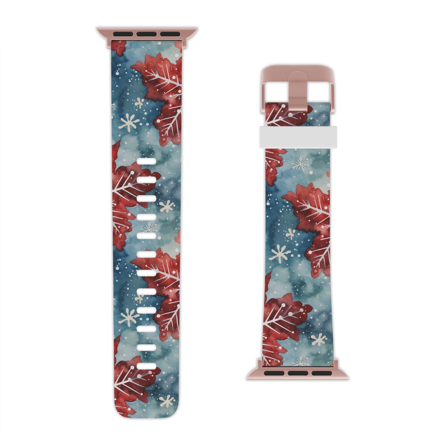 Crimson Snowflake Charm Apple Watch Band - BOGO Cases