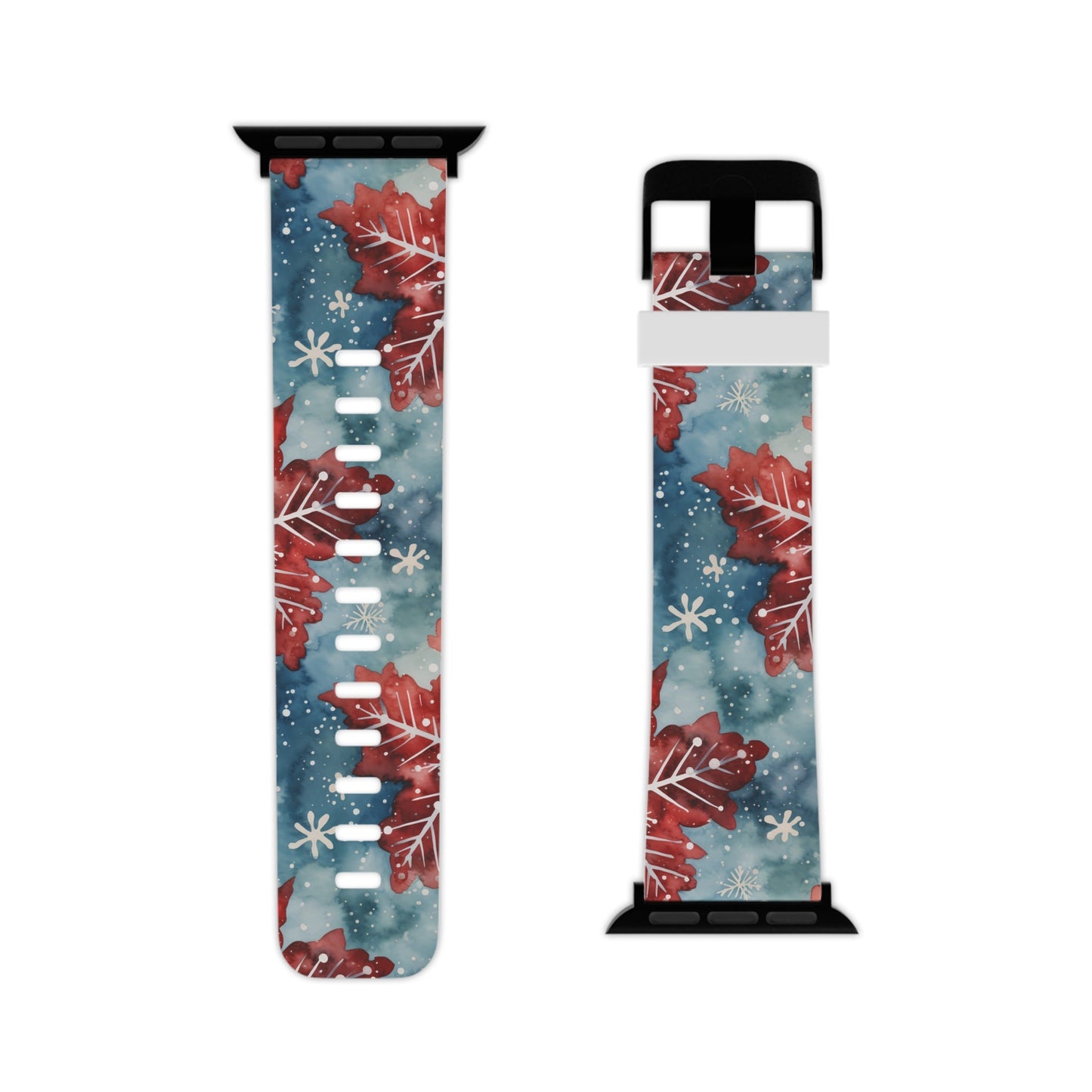 Crimson Snowflake Charm Apple Watch Band - BOGO Cases