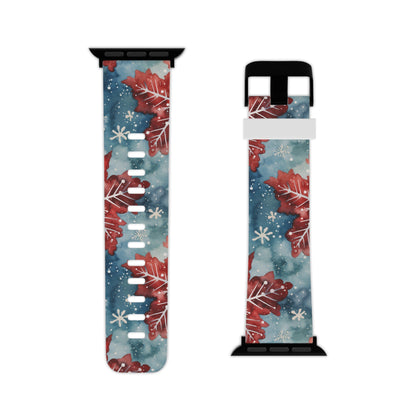 Crimson Snowflake Charm Apple Watch Band - BOGO Cases
