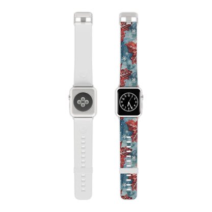 Crimson Snowflake Charm Apple Watch Band - BOGO Cases