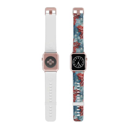 Crimson Snowflake Charm Apple Watch Band - BOGO Cases