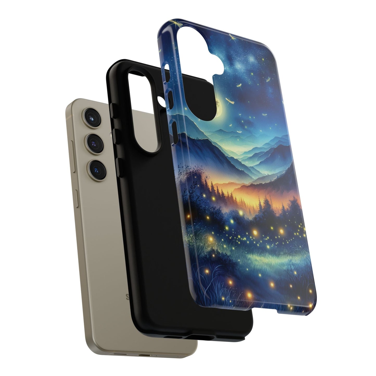 Cute Fireflies Phone Case - Lightning Bugs - Firefly Dancing In The Trees Phone Cover For iPhones 15, 14, 13, 12, 11, Samsung Galaxy Series! - BOGO Cases